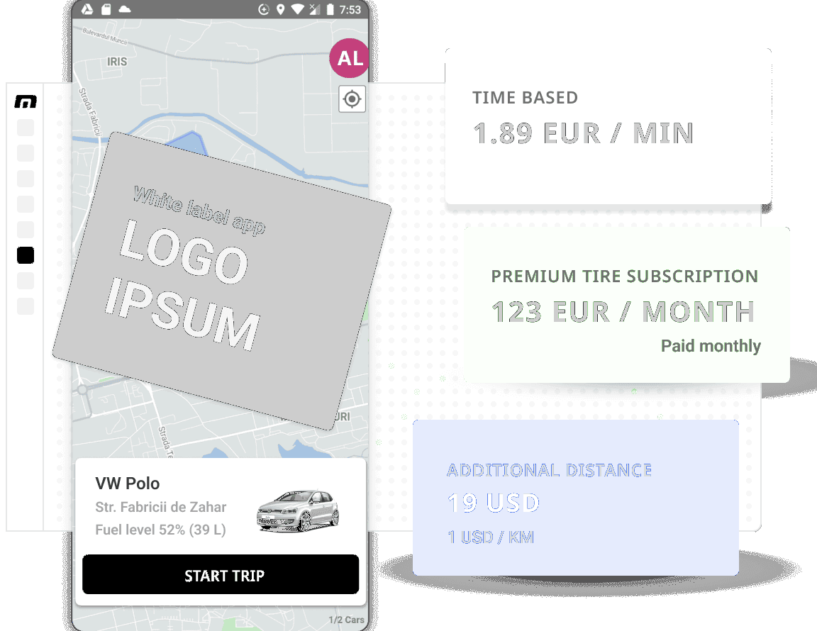 Illustration showcasing booking system and driving behaviour