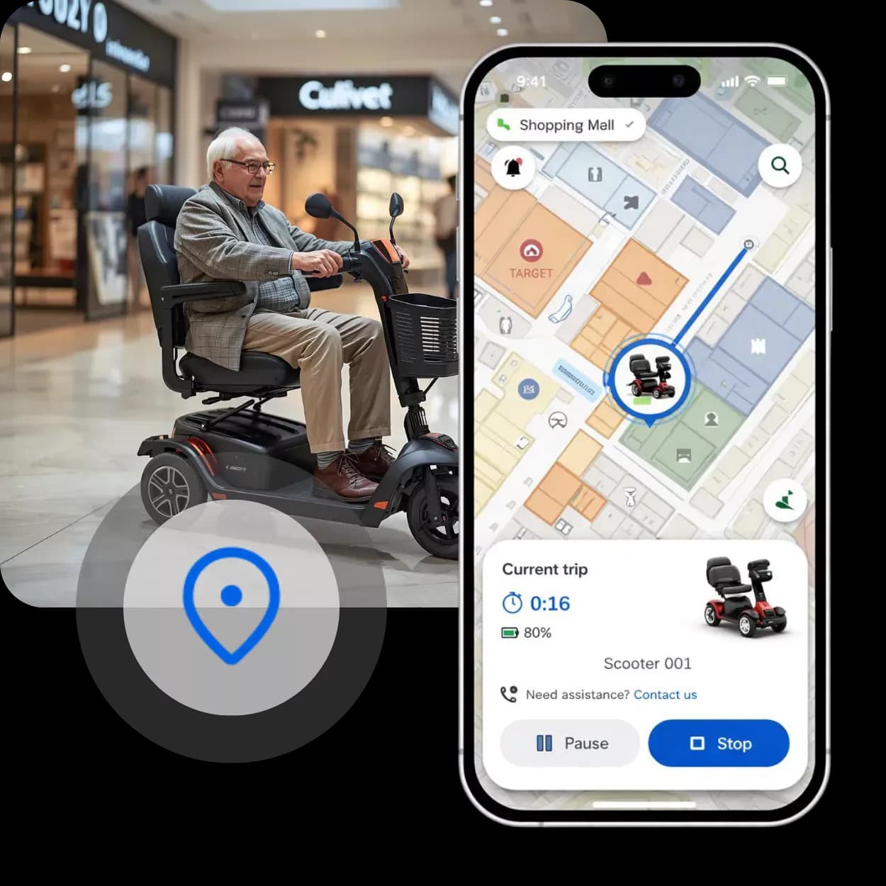 Image of ECV and older person hero image